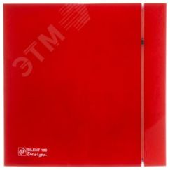 Вентилятор накладной Silent-100 CRZ Red Design 4С с таймером Soler & Palau 03-0103-179