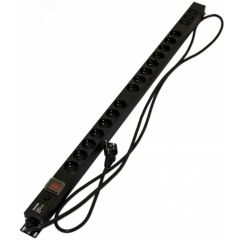 Блок розеток 15 розеток Schuko+3хIEC320 C13 16 A 250В Hyperline SHE-15SH-3IEC-SF-2.5EU