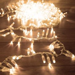 Гирлянда кластер 10 м, 400 LED, прозрачный ПВХ, IP65, соединяемая, свечение тёплый белый Neon-Night 303-646