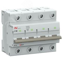 Выключатель автоматический AV-125 4P 100A (D) 10kA EKF AVERES EKF mcb125-4-100D-av