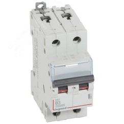Выключатель автоматический двухполюсный 3А B DX3 10kА/16kА LEGRAND 408937
