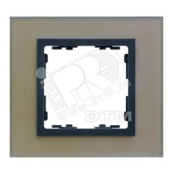 Рамка на 2 поста, S82N, медь - графит (стекло) Simon 82827-34