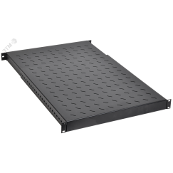 Полка стационарная ITK by ZPAS19'' 1U регулируемая по глубине нагрузка до 150кг 500-900мм черная ITK ZP-FS05-S-1U-59
