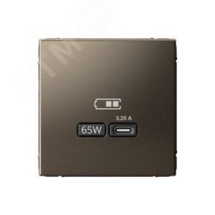 ARTGALLERY USB розетка тип-С 65Вт высокоскор.заряд. QC, PD, механизм, мокко SE (Systeme) GAL000627