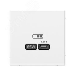 ARTGALLERY USB розетка тип-С 65Вт высокоскор.заряд. QC, PD, механизм, лотос SE (Systeme) GAL001327