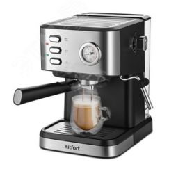 Кофеварка KT-7293, объем 1,5 л, мощность 1050 Вт, цвет черно-серебристый KITFORT КТ-7293