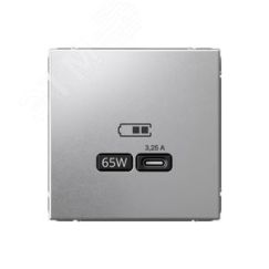 ARTGALLERY USB розетка тип-С 65Вт высокоскор.заряд. QC, PD, механизм, алюминий SE (Systeme) GAL000327