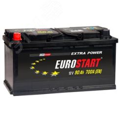 Аккумулятор автомобильный EUROSTART Extra Power 90Ah L+ EUROSTART EU901
