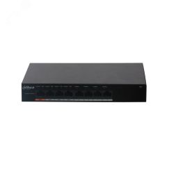 Коммутатор неуправляемый, PoE, 8 портов 100 Мб/с RJ45, 60 Вт Dahua DH-PFS3008-8ET-60