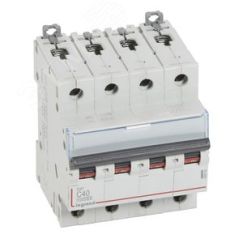 Выключатель автоматический четырехполюсный 40А C DX3 10kА/16kА LEGRAND 409340