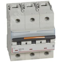 Выключатель автоматический трехполюсный 16А MA DX3 25кА LEGRAND 409882
