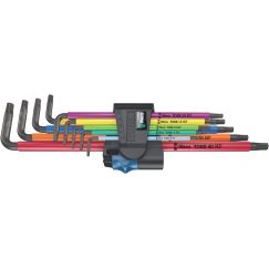 Набор Г-образных ключей с функцией фиксации крепежа 967/9 TX XL Multicolour HF TORX 1 удлиненный TX 8 - TX 40 9 предметов комплектация: 9x 967 SXL HF  WERA WE-024470