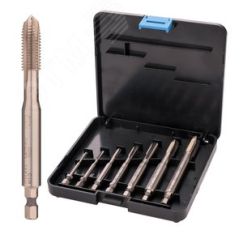 Набор метчиков машинных M3 -M12 HSSE DIN371/376 (B/4-5P, a=1/4'') 7 предметов Voelkel V47975