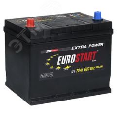 Аккумулятор автомобильный EUROSTART Extra Power Asia 70Ah L+ (нижний борт) EUROSTART EUA701