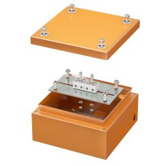 Коробка стальная FS с гладкими стенками и клеммниками, IP66, 150х150х80 мм, 4р, 450V, 6A, 4 мм2