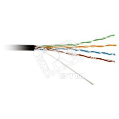 Витая пара UTP U/UTP категория 5e 4 пары 24 AWG одножильный внешняя прокладка (100м) Hyperline 49127