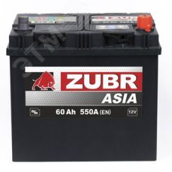 Аккумулятор автомобильный ZUBR Ultra Asia 60Ah R+ (нижний борт) ZUBR ZSA600