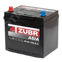 Аккумулятор автомобильный ZUBR Ultra Asia 60Ah L+ (нижний борт) ZUBR ZSA601