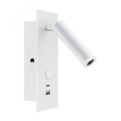 Светильник SP-BED-CHARGE-BUILT-S80x230-3W Warm3000 (WH, 20 deg, 230V, USB-A, USB-C) (Arlight, IP20 Металл, 3 года) Arlight 046881