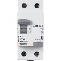 ВДТ RX3 - 2П - 25 А - тип AC - 100 мА - 2 модуля Daccord/Legrand 402028