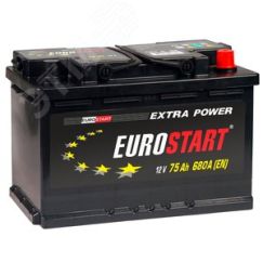 Аккумулятор автомобильный EUROSTART Extra Power 75Ah R+ EUROSTART EU750