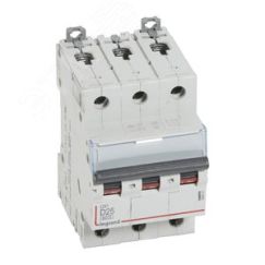 Выключатель автоматический трехполюсный 25А D DX3 6кА/10кА LEGRAND 408091