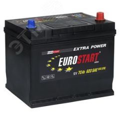 Аккумулятор автомобильный EUROSTART Extra Power Asia 70Ah R+ (нижний борт) EUROSTART EUA700