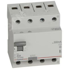 ВДТ RX3 - 4П - 40 А - тип AC - 300 мА - 4 модуля Daccord/Legrand 402071