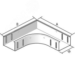 Угол горизонтальный 90° Vergokan HDB90.35.200