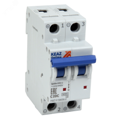 Выключатель автоматический двухполюсный 40А C 6кА DCBM63-2C40-DC-УХЛ3 КЭАЗ 261241