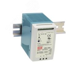 Блок питания AC-DC с функцией UPS, 180Вт, вход 90-264В АС,127-370В DC, выход 1: 27.6В,0-3.5 (2.25 ном.) А, выход зарядного устройства 27.6В,1.25А, в к Mean well DRC-180B