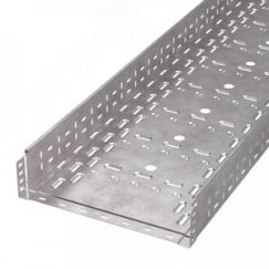 Лоток перфорированный Стандарт INOX (AISI 409) 400х100х3000 (1,0 мм) (6 м/уп) Промрукав PR16.2422