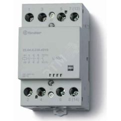Контактор модульный 63А 2NO+2NC катушка 230В AC/DC механический индикатор AC/DC AgSnO2 FINDER 22.64.0.230.4610