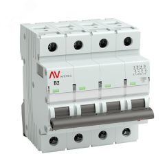 Выключатель автоматический AV-10 4P 2A (B) 10кА AVERES EKF mcb10-4-02B-av