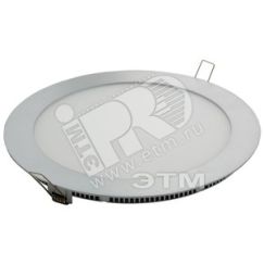 Светильник светодиодный ДВО-18вт IP40 круглый 3000К 1500Лм серебристый Новый свет TRP18-03-W-02