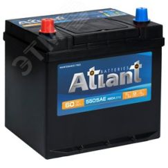 Аккумулятор автомобильный ATLANT Blue Asia 60Ah L+ (нижний борт) ATLANT ATA601