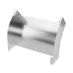 Угол вертикальный внешний 45 градусов 80х150, 0,8 мм, AISI 304 в комплекте с крепежными элементами и соединительными пластинами, необходимыми для монтажа