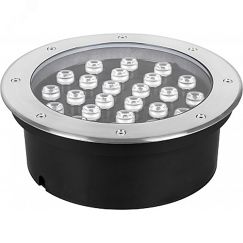 Светильник светодиодный тротуарный ДВУ-24w 6400К IP67 круг FERON SP2708