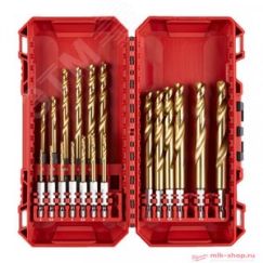 Сверла по металлу RedHEX™ HSS-TiN набор 19ед. (2-10мм) GEN II Milwaukee 4932493866
