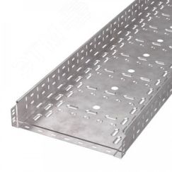 Лоток перфорированный Стандарт INOX (AISI 409) 400х80х3000 (1,0 мм) (6 м/уп) Промрукав PR16.2424
