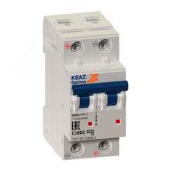 Выключатель автоматический двухполюсный 4А C 10кА DC OptiDin BM63-2C4-DC-УХЛ3-РЕГ КЭАЗ 243127