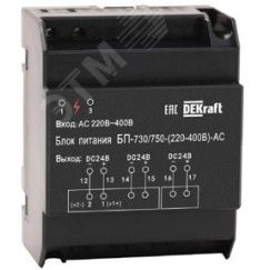 Блок питания (вх. напряжение DC (110-220B) вых. напряжение DC 24B) ВА-730/750 SE (Dekraft) 27298DEK