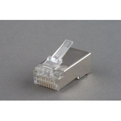 Разъем RJ-458P8C под витую пару категория 6 экранированный универсальный 100 шт Hyperline 49358