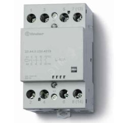 Модульный контактор 40А, 2NO+2NC, катушка 120В AC/DC, Механический индикатор, Контакты AgSnO2 FINDER 22.44.0.120.4610