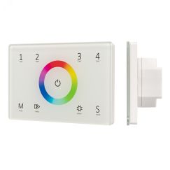 Панель Sens SMART-P83-RGB White (230V, 4 зоны, 2.4G) (ARL, IP20 Пластик, 5 лет) Arlight 028402