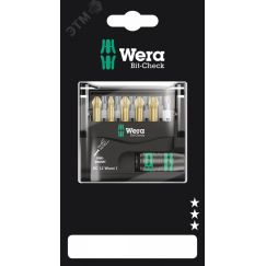Набор бит с битодержателем Bit-Check 12 Wood 1 SB для работ по дереву 12 предметов с держателем-еврослот для подвеса комплектация: 1x 887/4 RR Универс WERA WE-136390