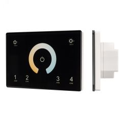 Панель Sens SMART-P81-MIX Black (230V, 4 зоны, 2.4G) (ARL, IP20 Пластик, 5 лет) Arlight 028401