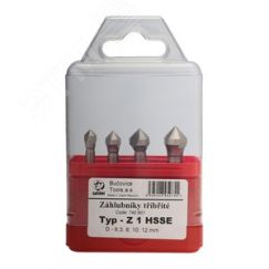 Набор зенковок 90 градусов 6,3-12мм 3z HSSE-Co5 4шт (CzTool) Bucovice 740801