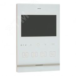 Видеодомофон IPV-01 бел. 4'' TFT 4пр. 2 канала IP20 EKF int-ipv-01