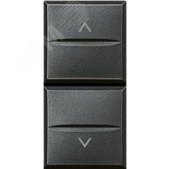 Axolute Кнопка двойная с блокировкой 1Р (NO) + 1Р (NO) 10А 250В~ антрацит LEGRAND HS4037
